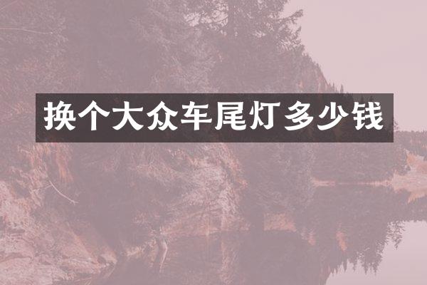 换个大众车尾灯多少钱