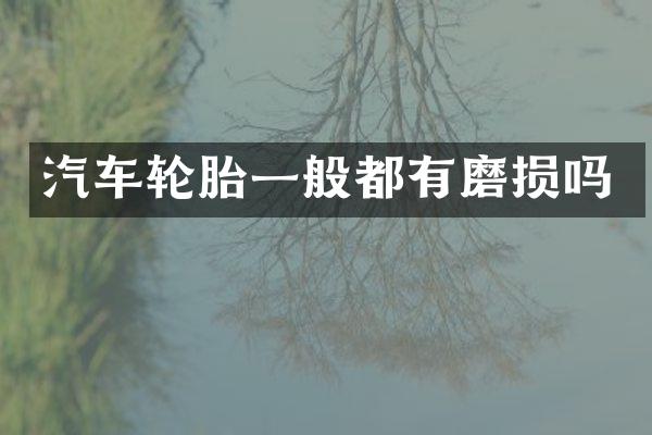 汽车轮胎一般都有磨损吗