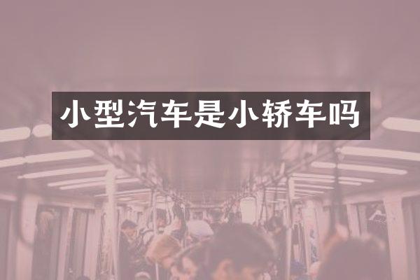 小型汽车是小轿车吗