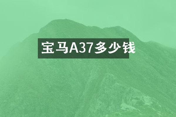 宝马A37多少钱