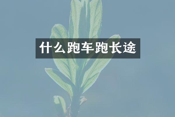 什么跑车跑长途