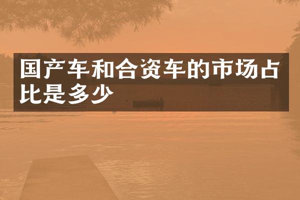 国产车和合资车的市场占比是多少