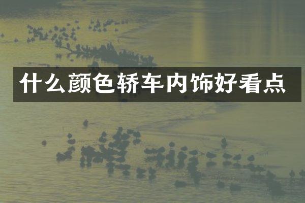 什么颜色轿车内饰好看点