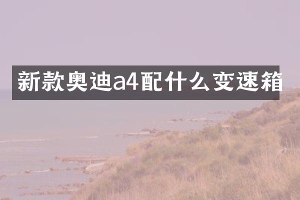 新款奥迪a4配什么变速箱