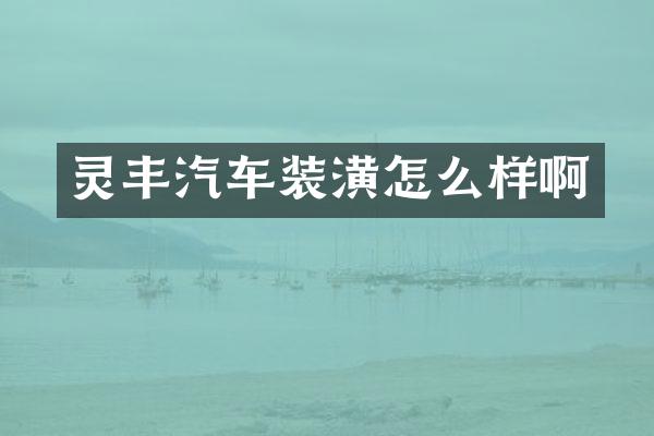 灵丰汽车装潢怎么样啊