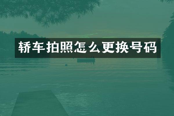 轿车拍照怎么更换号码