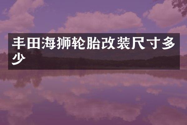 丰田海狮轮胎改装尺寸多少