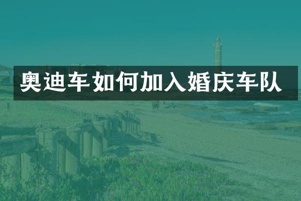 奥迪车如何加入婚庆车队