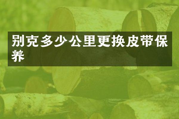 别克多少公里更换皮带保养