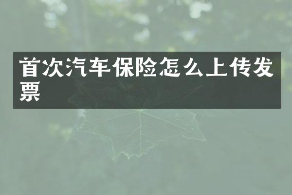 首次汽车保险怎么上传发票