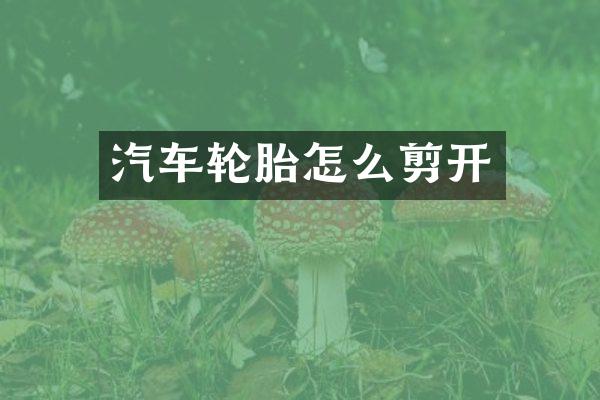 汽车轮胎怎么剪开