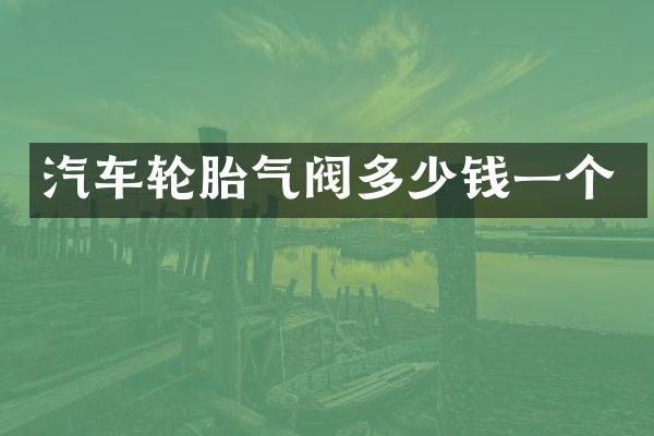 汽车轮胎气阀多少钱一个