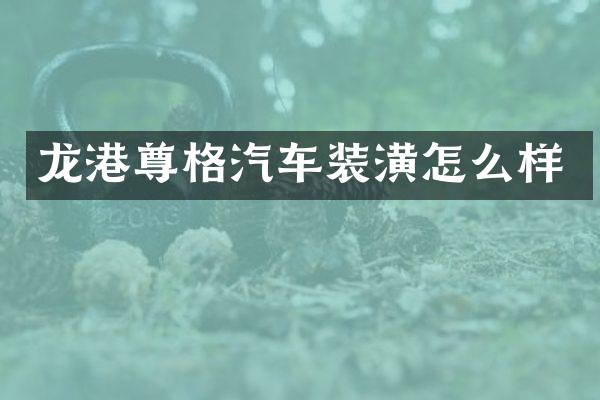 龙港尊格汽车装潢怎么样