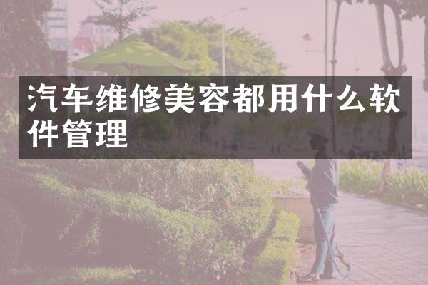 汽车维修美容都用什么软件管理