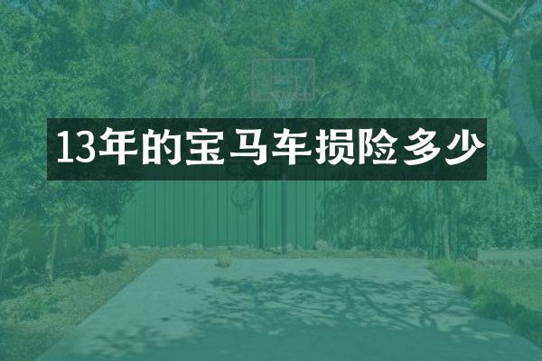 13年的宝马车损险多少