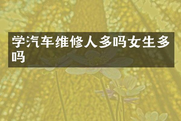学汽车维修人多吗女生多吗