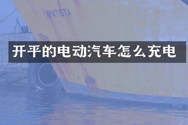 开平的电动汽车怎么充电