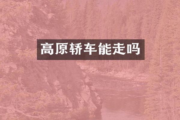高原轿车能走吗