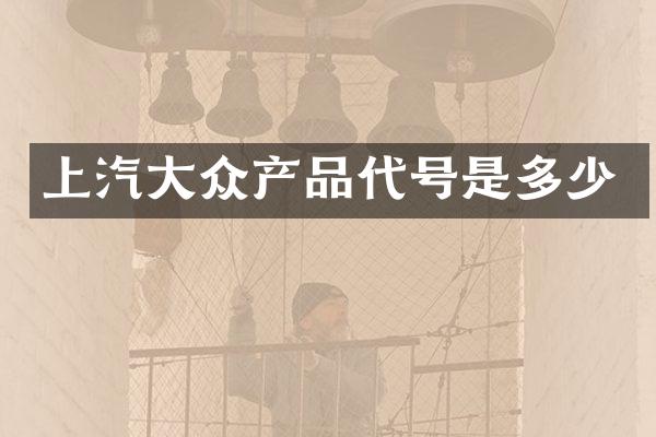 上汽大众产品代号是多少