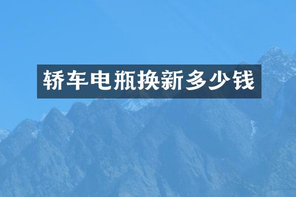 轿车电瓶换新多少钱