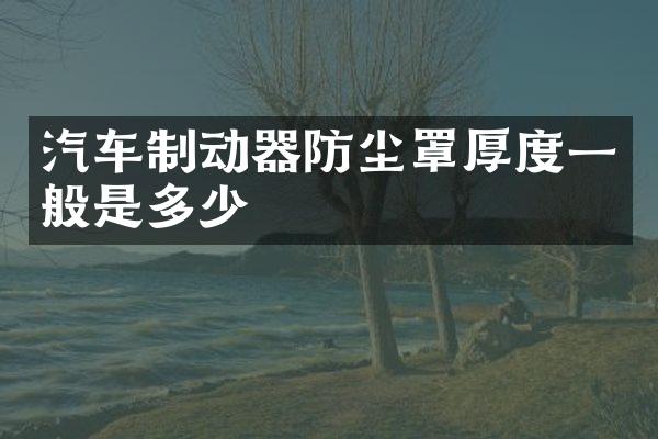 汽车制动器防尘罩厚度一般是多少