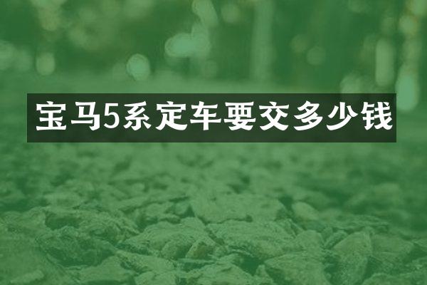 宝马5系定车要交多少钱