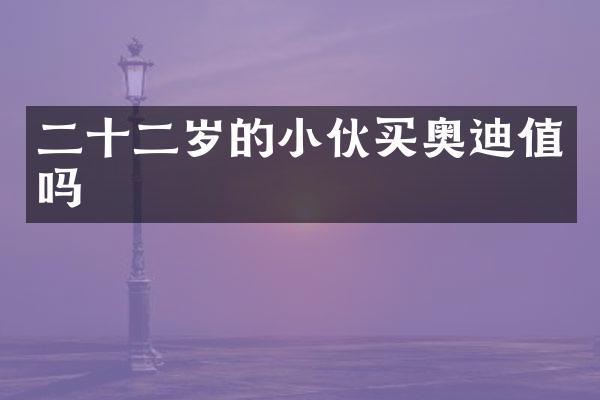 二十二岁的小伙买奥迪值吗