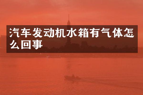 汽车发动机水箱有气体怎么回事