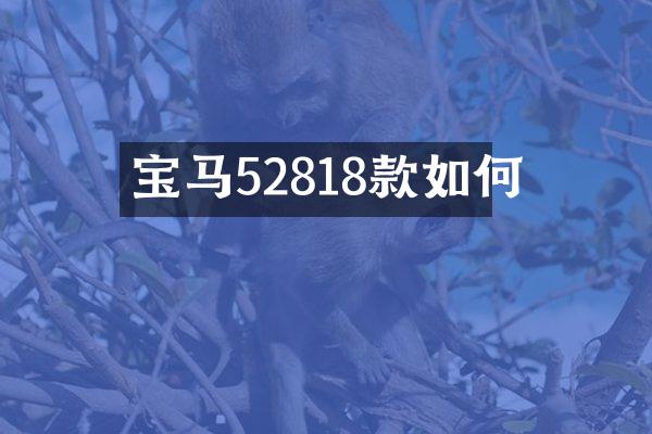 宝马52818款如何