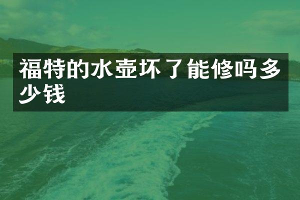 福特的水壶坏了能修吗多少钱