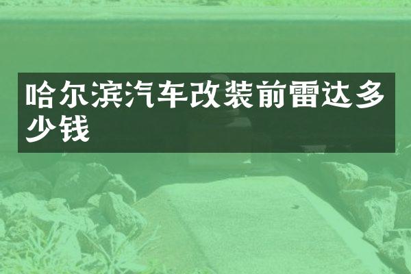 哈尔滨汽车改装前雷达多少钱