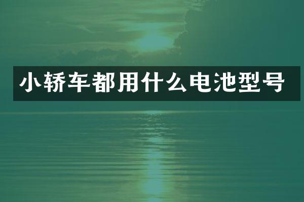 小轿车都用什么电池型号