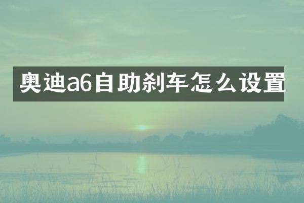 奥迪a6自助刹车怎么设置