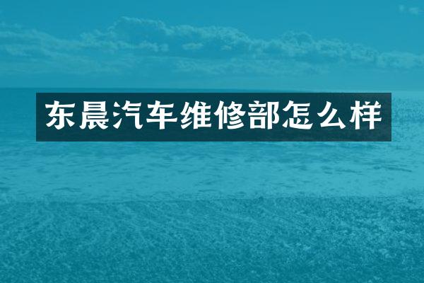 东晨汽车维修部怎么样