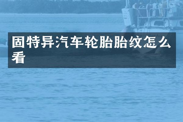 固特异汽车轮胎胎纹怎么看