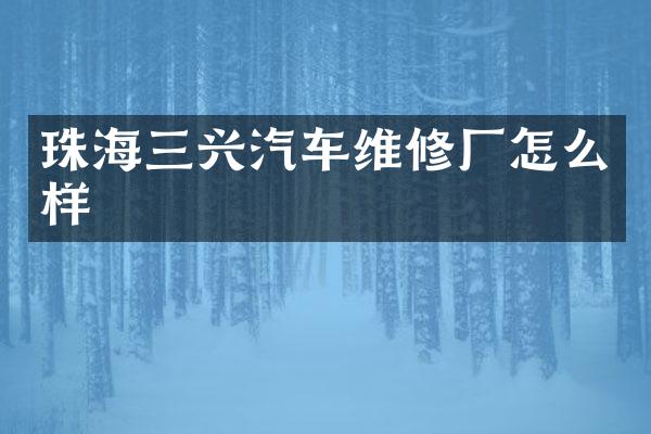 珠海三兴汽车维修厂怎么样
