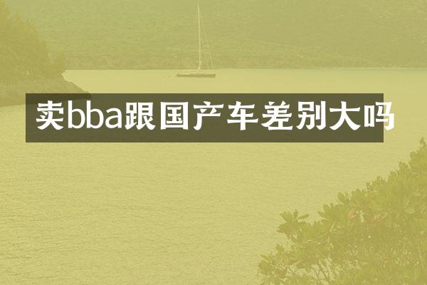 ba跟国产车差别大吗