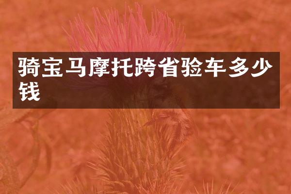 骑宝马摩托跨省验车多少钱