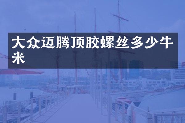 大众迈腾顶胶螺丝多少牛米