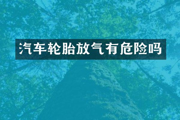 汽车轮胎放气有危险吗