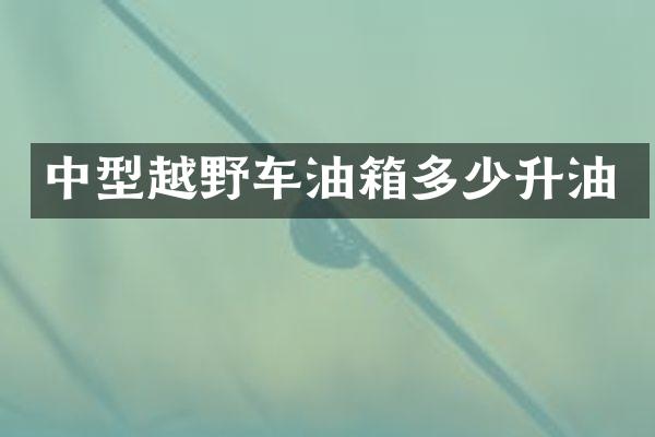 中型越野车油箱多少升油