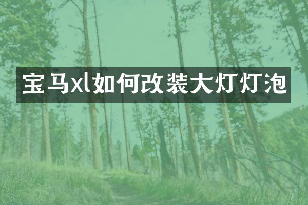 宝马xl如何改装大灯灯泡