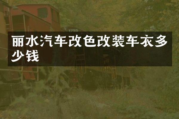 丽水汽车改色改装车衣多少钱