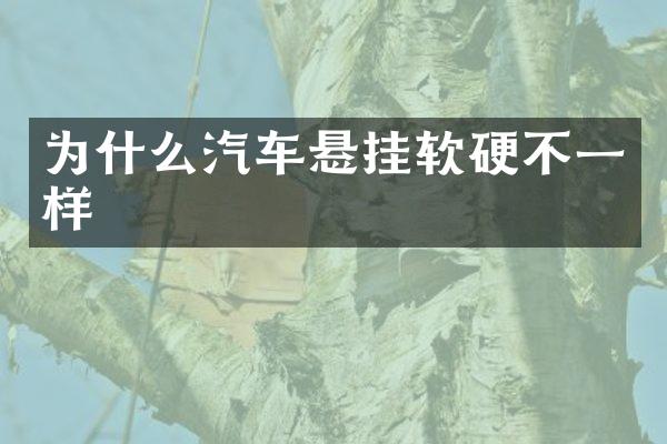 为什么汽车悬挂软硬不一样