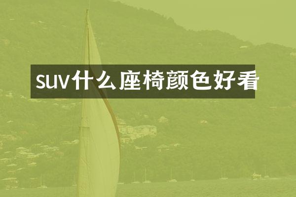 suv什么座椅颜色好看