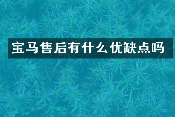 宝马售后有什么优缺点吗