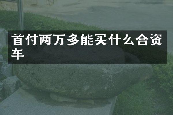 首付两万多能合资车