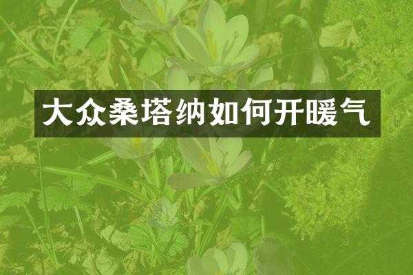 大众桑塔纳如何开暖气