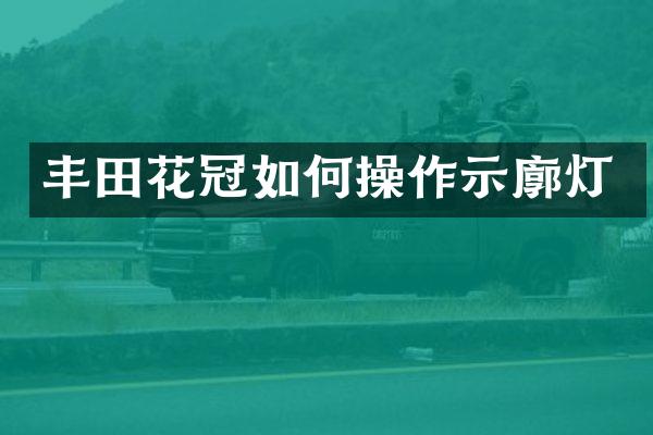 丰田花冠如作示廓灯