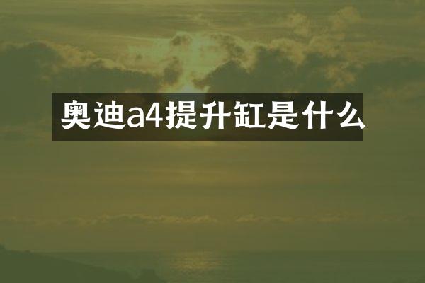 奥迪a4提升缸是什么